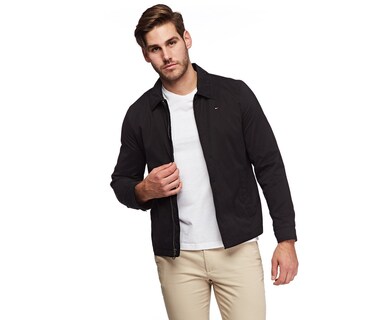 Foto 1 | Foto 1 | Chaqueta Tommy Hilfiger Ligera De Microsarga Para Golf Para Hombre, Negra - Venta Internacional.