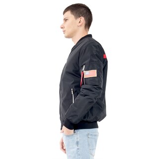 Foto 2 | Foto 2 | Chamarra NASA con Cierre en Bolsas Negra para Hombre