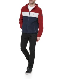 Foto 2 | Foto 2 | Chaqueta Tommy Hilfiger De Forro Polar Con Capucha Para Hombre, Color Rojo, Talla Xs - Venta Internacional.