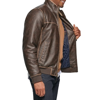 Foto 2 | Foto 2 | Chaqueta Tommy Hilfiger Smooth Lamb Touch De Piel Sintética Marrón - Venta Internacional.