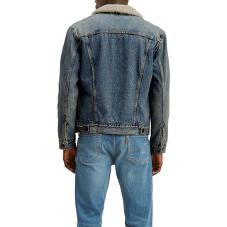Foto 2 | Foto 2 | Chaqueta Levi's Sherpa Trucker Para Hombre, Color Azul, Talla M - Venta Internacional.