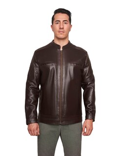 Foto 1 | Foto 1 | Chamarra Urbana Gerhel de Piel de Borrego Café para Hombre