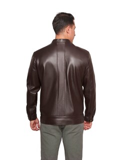 Foto 3 | Foto 3 | Chamarra Urbana Gerhel de Piel de Borrego Café para Hombre