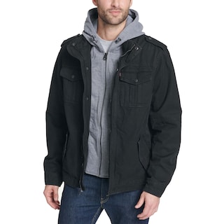 Foto 2 | Foto 2 | Chaqueta Levi's De Algodón Lavado Militar Con Capucha Extraíble, Color Negro - Venta Internacional.