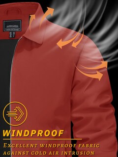 Foto 3 | Foto 3 | Chaqueta Tacvasen Ligera Primavera Con Cremallera Completa A Prueba De Viento Naranja - Venta Internacional