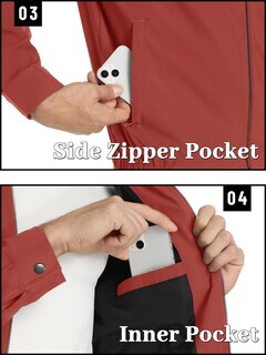 Foto 6 | Foto 6 | Chaqueta Tacvasen Ligera Primavera Con Cremallera Completa A Prueba De Viento Naranja - Venta Internacional