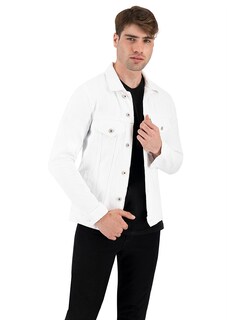 Foto 2 | Foto 2 | Set De 2 Chamarras Indicum Denim Básicas Indigo, Blanco Hombre