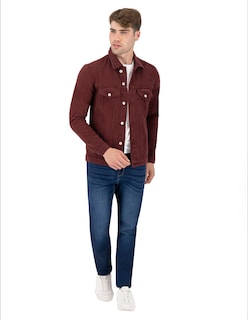 Foto 1 | Foto 1 | Chamarra De Mezclilla Indicum Denim Vino Hombre