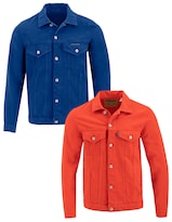 Set De 2 Chamarras Indicum Denim Básicas Indigo, Rojo Hombre