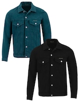 Set De 2 Chamarras Indicum Denim Básicas Negro, Aqua Hombre