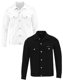 Foto 1 | Foto 1 | Set De 2 Chamarras Indicum Denim Básicas Blanco, Negro Hombre