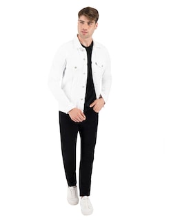 Foto 2 | Foto 2 | Set De 2 Chamarras Indicum Denim Básicas Blanco, Negro Hombre