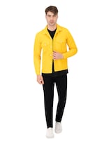 Chamarra De Mezclilla Indicum Denim Amarillo Hombre