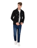 Chamarra De Mezclilla Indicum Denim Negro Hombre