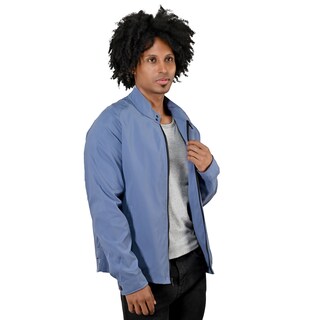 Foto 2 | Foto 2 | Chamarra Perry Ellis Casual Con Cuello Mao En Azul Claro Para Caballero.