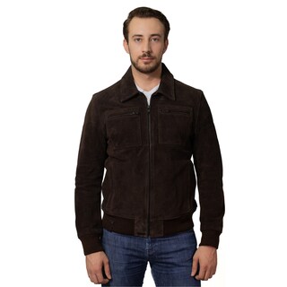 Foto 1 | Foto 1 | Chamarra De Piel Para Caballero Marca Perry Ellis En Color Café Oscuro.