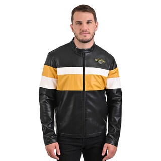 Foto 1 | Foto 1 | Chamarra Lee Para Caballero En Negro Con Detalles En Amarillo Y Blanco.