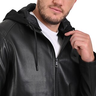 Foto 5 | Foto 5 | Chamarra Lee con Capucha Desmontable Negro para Hombre