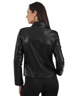 Foto 3 | Foto 3 | Chamarra Biker Nine West Para Dama En Piel Sintética Color Negra.