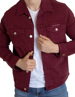 Foto 8 | Foto 8 | Chamarra De Mezclilla Indicum Denim Vino Hombre