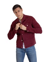 Chamarra De Mezclilla Indicum Denim Vino Hombre