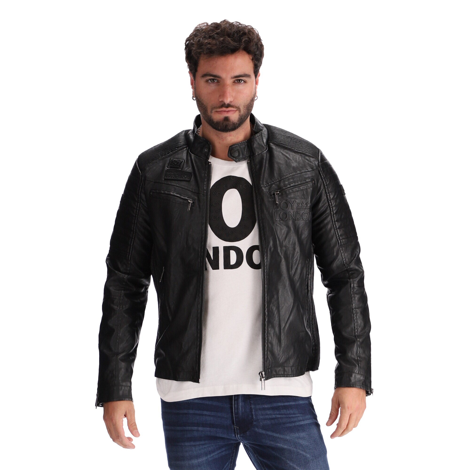 Chamarra De Piel Sintética Boy London