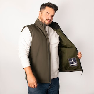 Foto 2 | Foto 2 | Chaleco Greenlander Softshell Impermeable, Ligero Y Térmico Con Cierre Y Bolsillos Funcionales Tallas Extra Para Hombre