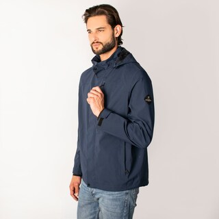 Foto 1 | Foto 1 | Chamarra Greenlander Impermeable Azul Marino Casual Con Capucha Y Bolsillos Internos Cierre Frontal Ajuste Moderno Para Hombre