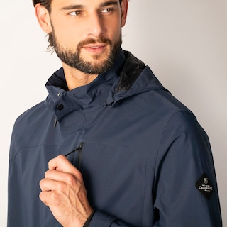 Foto 3 | Foto 3 | Chamarra Greenlander Impermeable Azul Marino Casual Con Capucha Y Bolsillos Internos Cierre Frontal Ajuste Moderno Para Hombre