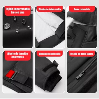 Foto 2 | Foto 2 | Impermeable Chubasquero Para Motos, Talla L Eo Safe Imports Esi-19145 Negr