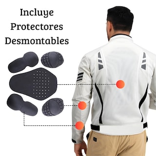 Foto 5 | Foto 5 | Chamarra Moto Para Hombre, Impermeable, Con Protecciones, Biker