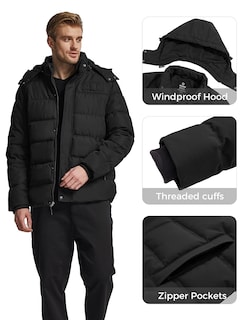 Foto 6 | Foto 6 | Abrigo De Invierno Wantdo Thicken Puffer Jacket Para Hombre Negro 4xl - Venta Internacional.