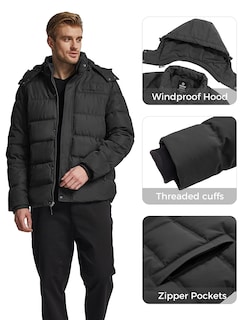 Foto 6 | Foto 6 | Abrigo De Invierno Wantdo Thicken Con Capucha Y Parka Para Hombre - Venta Internacional.