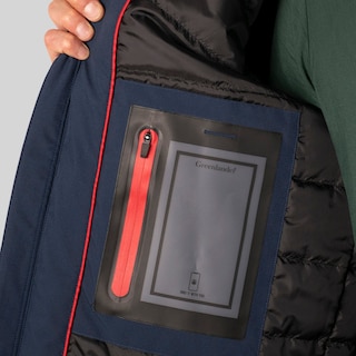 Foto 3 | Foto 3 | Chamarra Greenlander Rompevientos Con Gorro Oculto Color Azul Marino Para Hombre