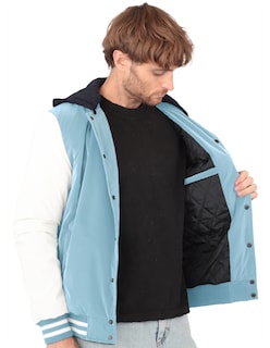 Foto 3 | Foto 3 | Chamarra Casual Deportiva Capucha Caballero Azul Celeste Roosevelt A236