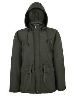 Foto 4 | Foto 4 | Chamarra Hombre Cazadora Tipo Gabardina Gorro Verde Militar Roosevelt A177