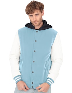 Foto 1 | Foto 1 | Chamarra Casual Deportiva Capucha Caballero Azul Celeste Roosevelt A236
