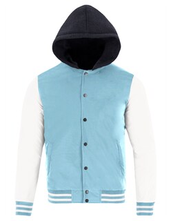 Foto 5 | Foto 5 | Chamarra Casual Deportiva Capucha Caballero Azul Celeste Roosevelt A236