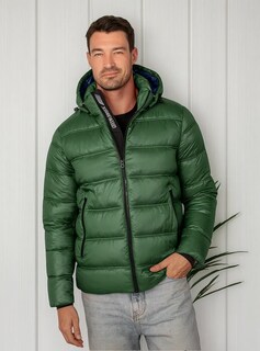 Foto 1 | Foto 1 | Chamarra Greenlander De Hombre Capitonada Con Gorro Desmontable