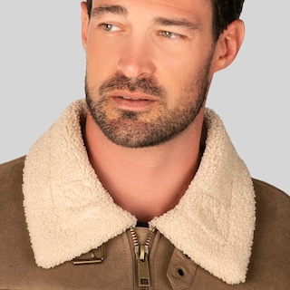 Foto 4 | Foto 4 | Chamarra Biker Para Hombre Greenlander De Gamuza Con Forro Polar