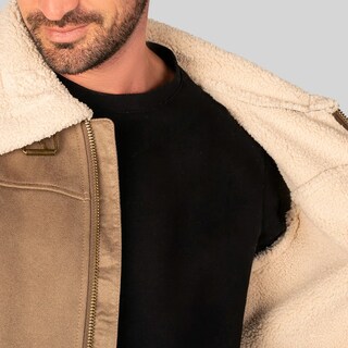 Foto 5 | Foto 5 | Chamarra Biker Para Hombre Greenlander De Gamuza Con Forro Polar