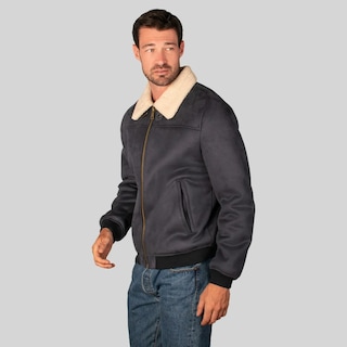 Foto 5 | Foto 5 | Chamarra Biker Para Hombre Greenlander De Gamuza Con Forro Polar