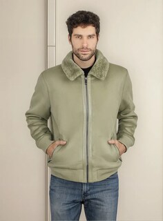 Foto 1 | Foto 1 | Chamarra Hombre Greenlander Gamuza Cuello Fur