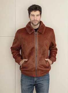 Foto 1 | Foto 1 | Chamarra Hombre Greenlander Gamuza Cuello Fur