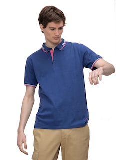 Foto 1 | Foto 1 | Playera Regular Fit de Cuello Tipo Polo Generra 218700 color Azul