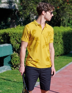 Foto 3 | Foto 3 | Playera Estampada Regular Fit de Cuello Tipo Polo Generra 218706 color Amarillo