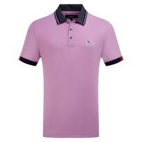 Playera Pavini Tipo Polo De Caballero Lisa Purple P-3020