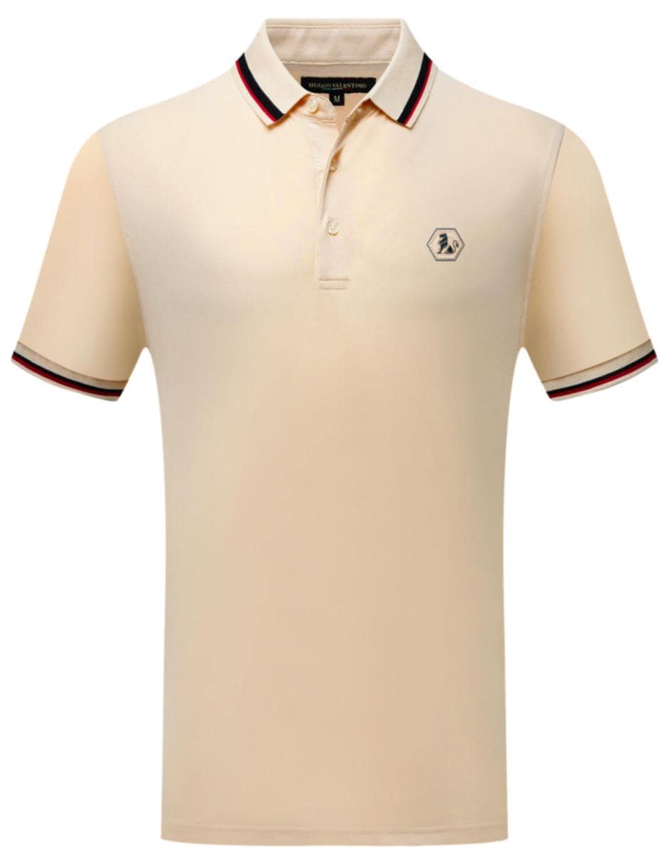 Pavini Playera Tipo Polo Color Beige Rojo Playera Tipo Polo Color