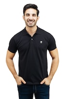 Playera Tipo Polo Rams Cottons Modelo Roger Negro Corte Slim Fit para Hombre