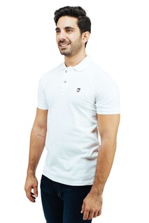 Foto 2 | Foto 2 | Playera Tipo Polo Rams Cottons Roger Blanco Corte Slim Fit para Hombre